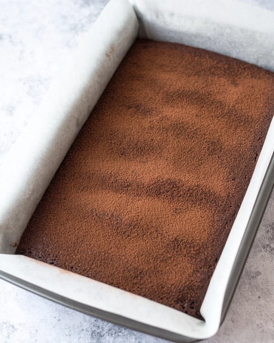 With a fluffy cake, creamy filling, and rich chocolate ganache, this Chocolate Swiss Roll recipe has all the elements of the classic treat. Baked chocolate cake in a jelly roll pan