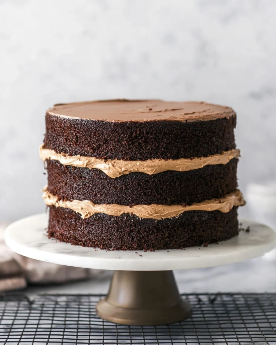 Made with 3 layers of moist chocolate cake, Nutella buttercream, and ganache, this Nutella Chocolate Cake recipe is rich & decadent. Chocolate cakes layered with Nutella buttercream