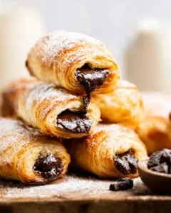 Puff pastry chocolate croissants (profile)