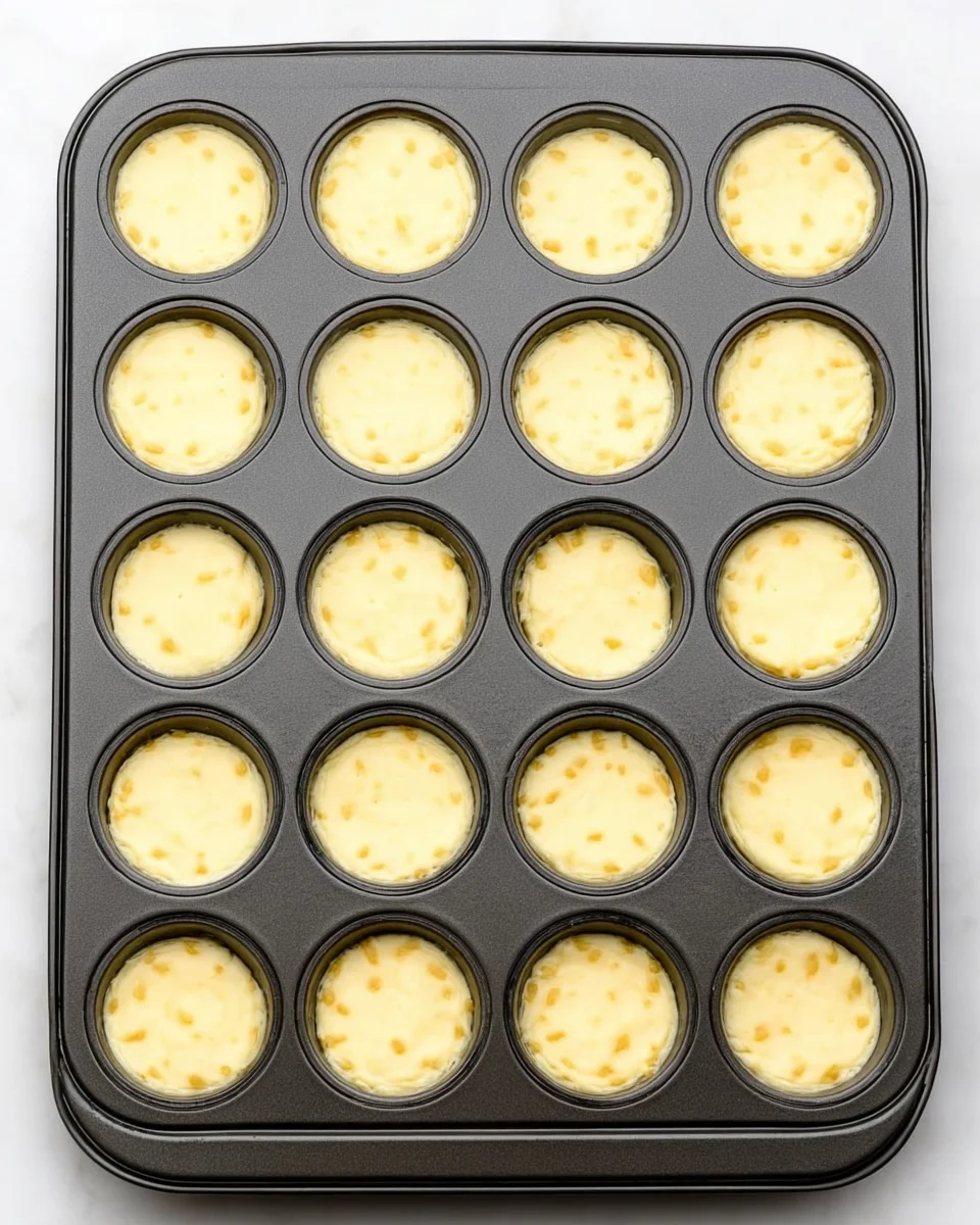 cheese bread batter in muffin tin cheese bread batter in muffin tin