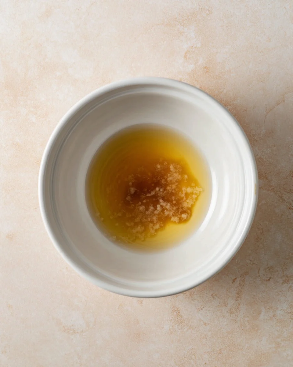 Melted brown butter in a large mixing bowl