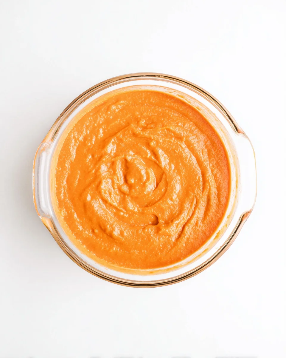 pumpkin spice muffin batter in a glass bowl. pumpkin spice muffin batter in a glass bowl.