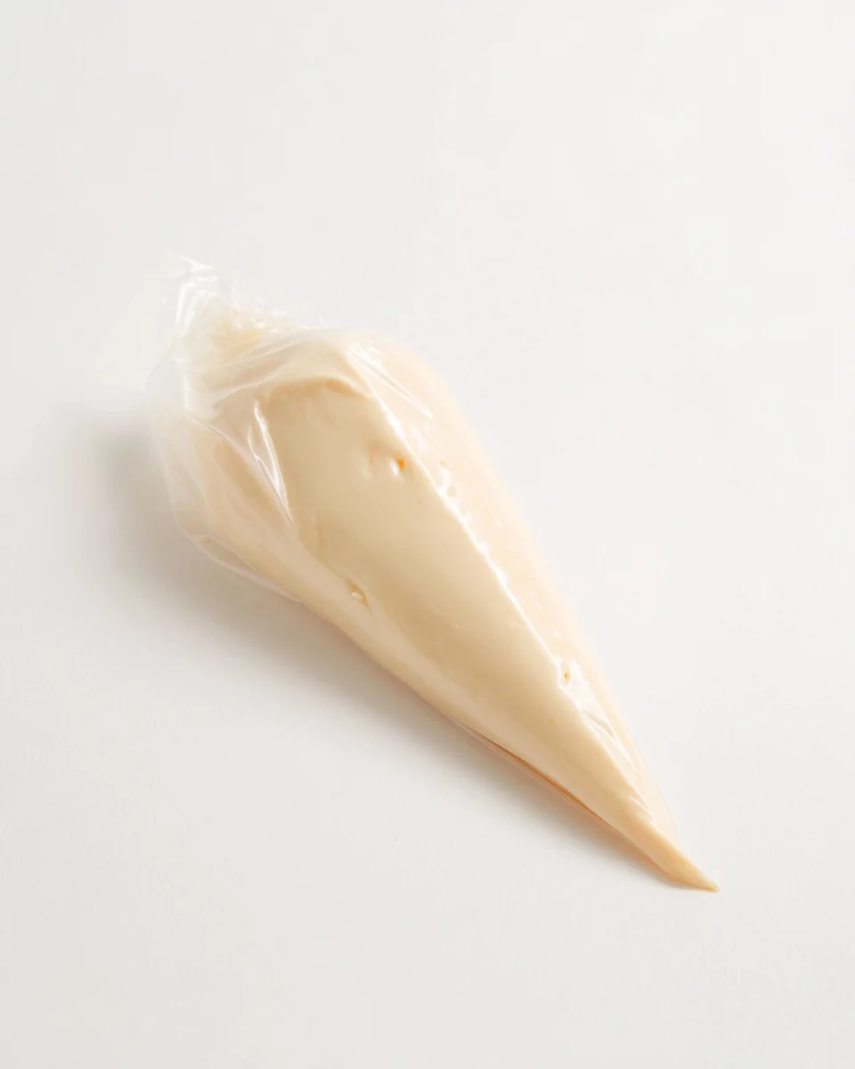 frosting added to a piping bag. frosting added to a piping bag.