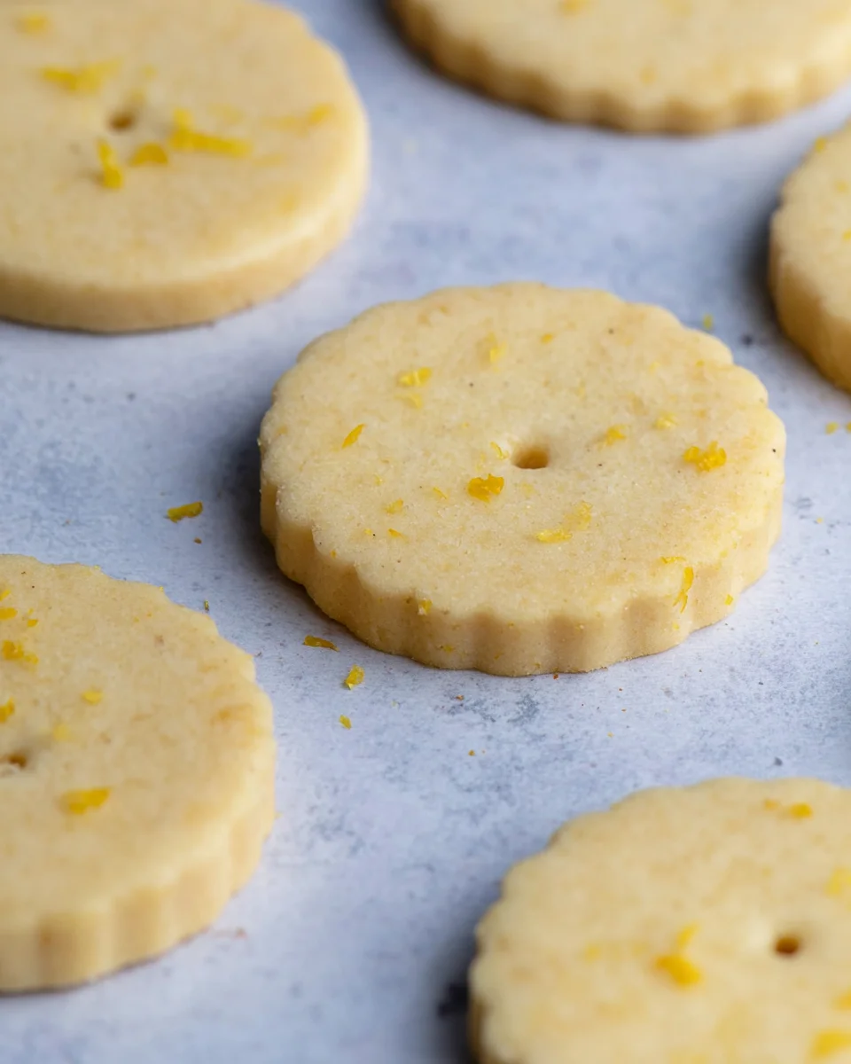 A single lemon cookie on a board