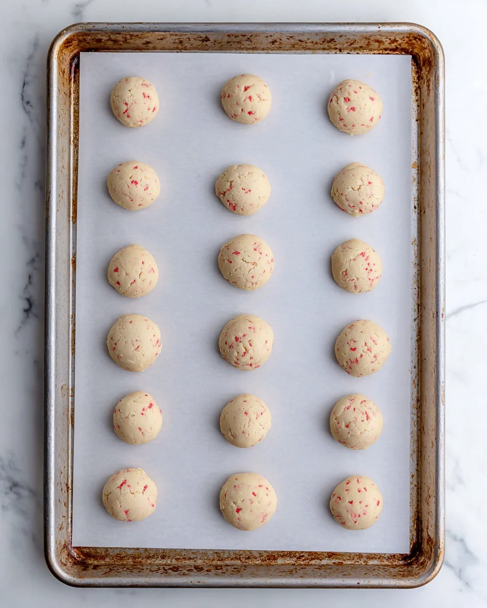 15 baked cookies on a half baking sheet lined with parchment paper