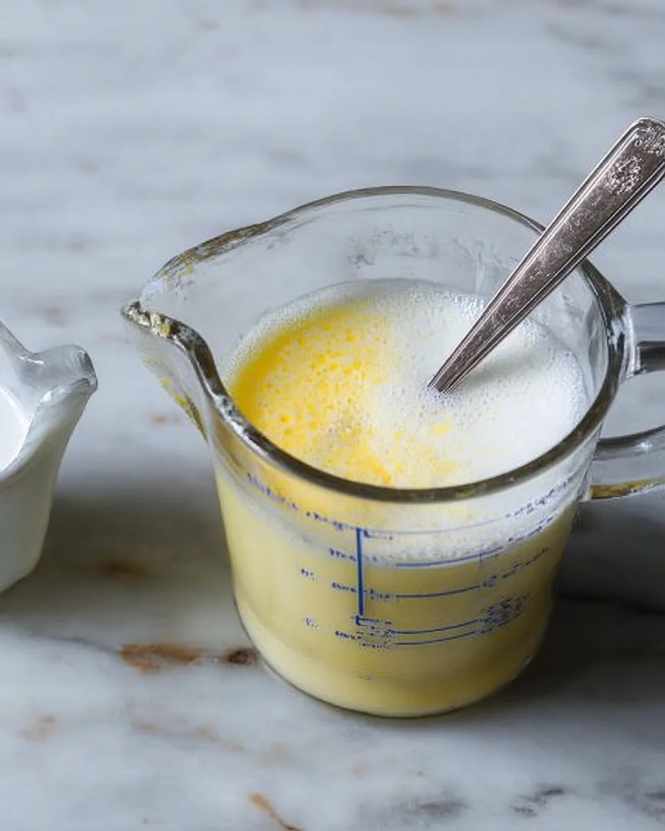 warmed butter and milk