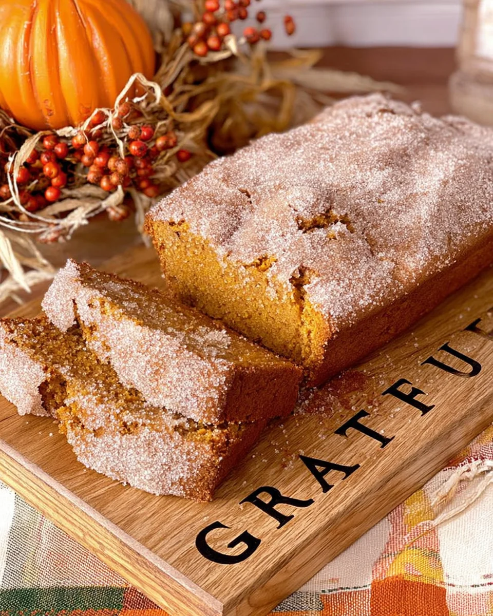 Sliced Sweet Potato Bread with cinnamon topping on a board.