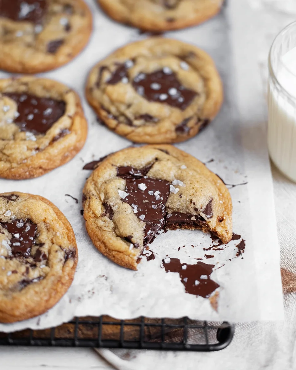chocolate chip cookie with a bite out of it