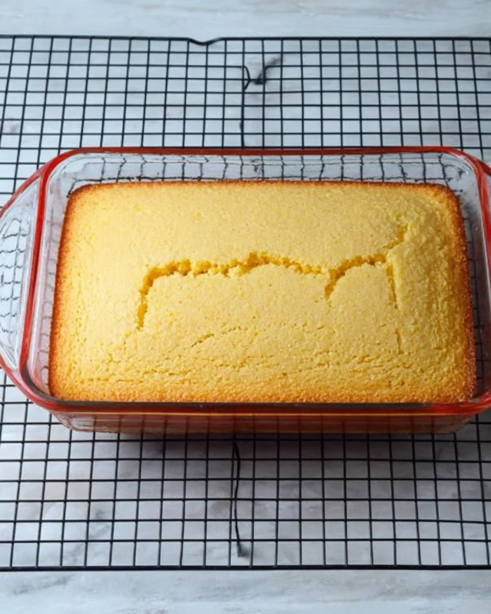 baked cornbread cooling on rack. baked cornbread cooling on rack.