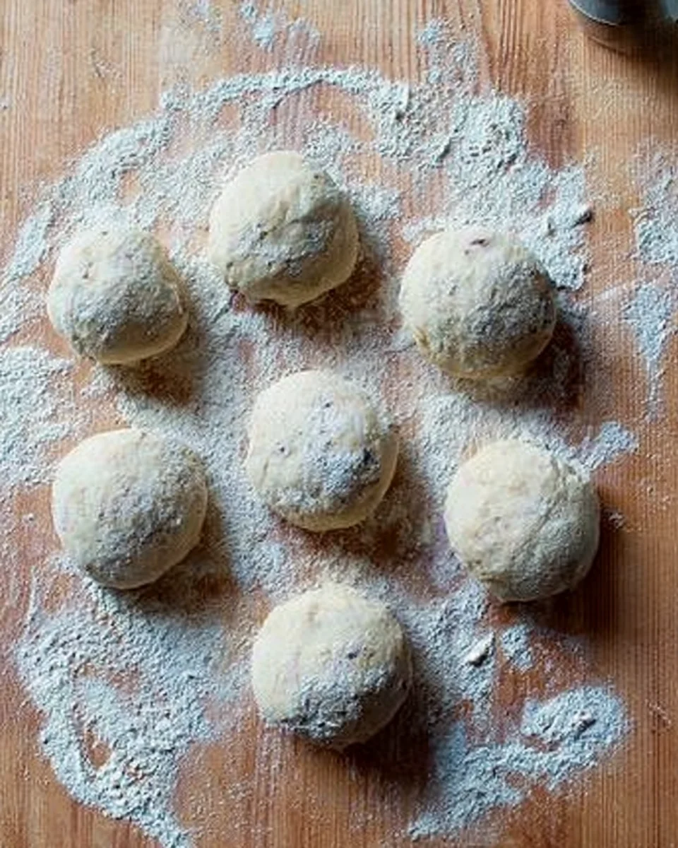 Six rounds of pita bread dough.
