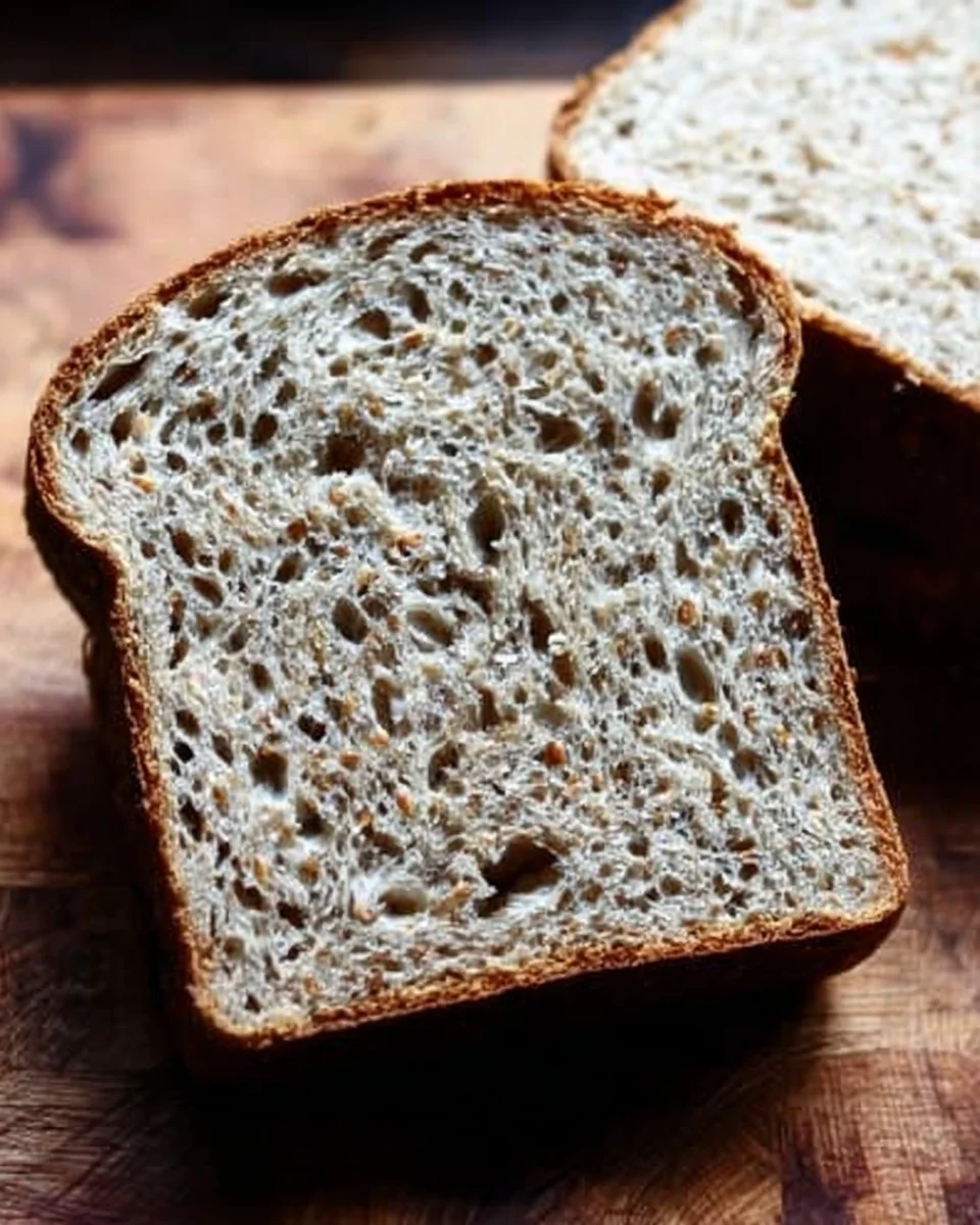 Sliced rye bread.