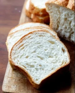 A slice of soft sandwich bread.