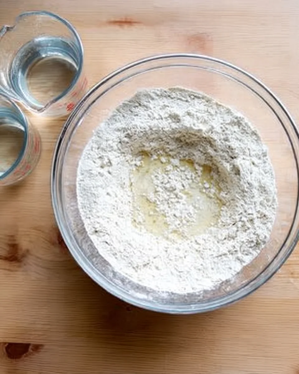 A bowl of soft pretzel dough ready to be mixed. A bowl of soft pretzel dough ready to be mixed.