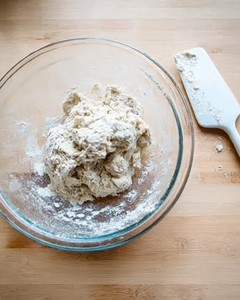 Mixed pretzel dough in a bowl. Mixed pretzel dough in a bowl.