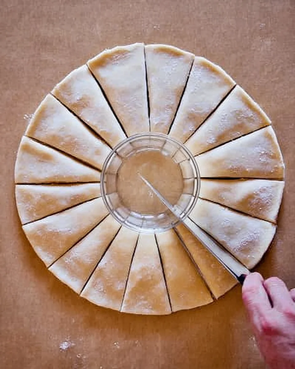 Puff pastry sheets sandwiched together with Nutella