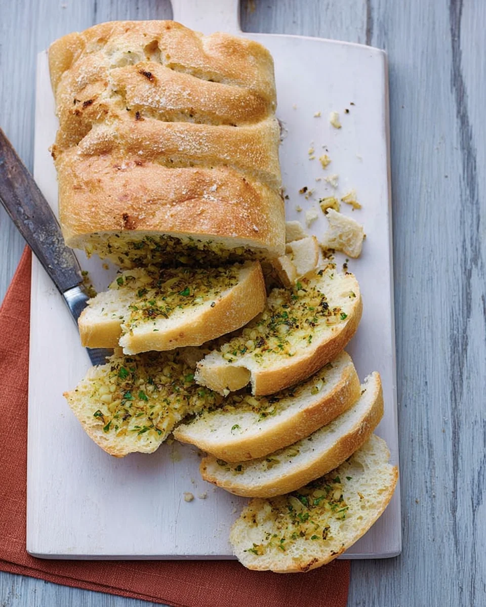sliced garlic bread