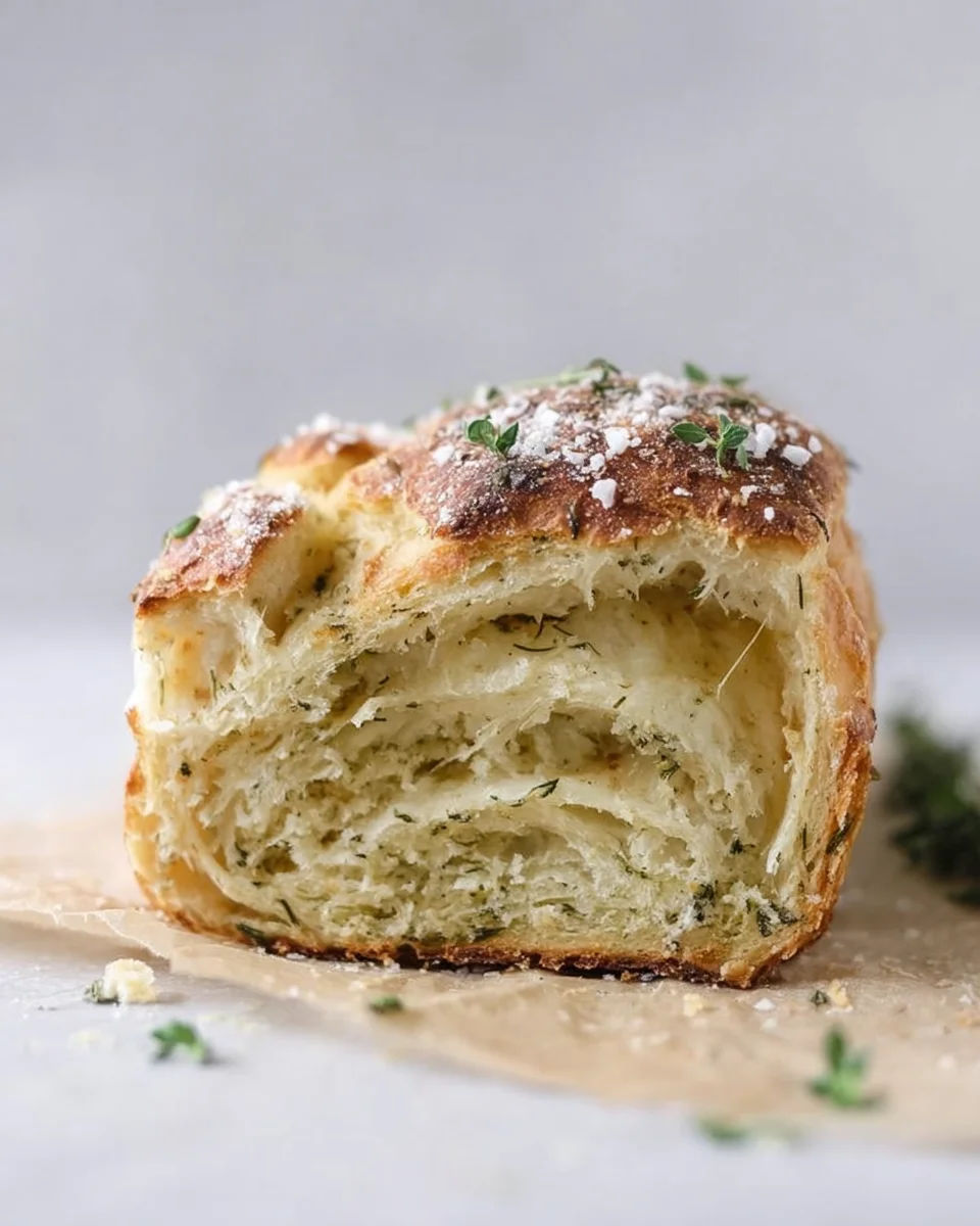 roasted garlic parmesan herb pull-apart bread I howsweeteats.com