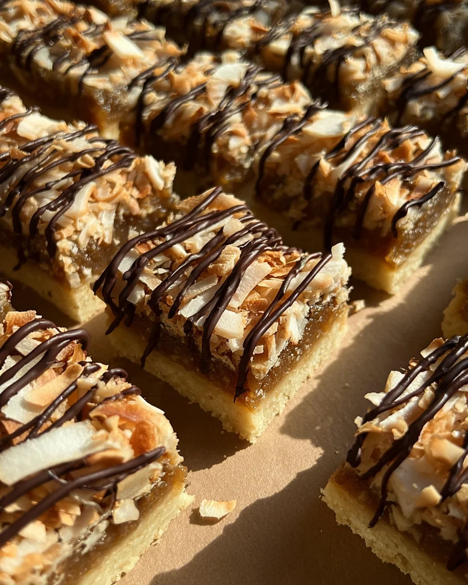 Side view of cookie bars.