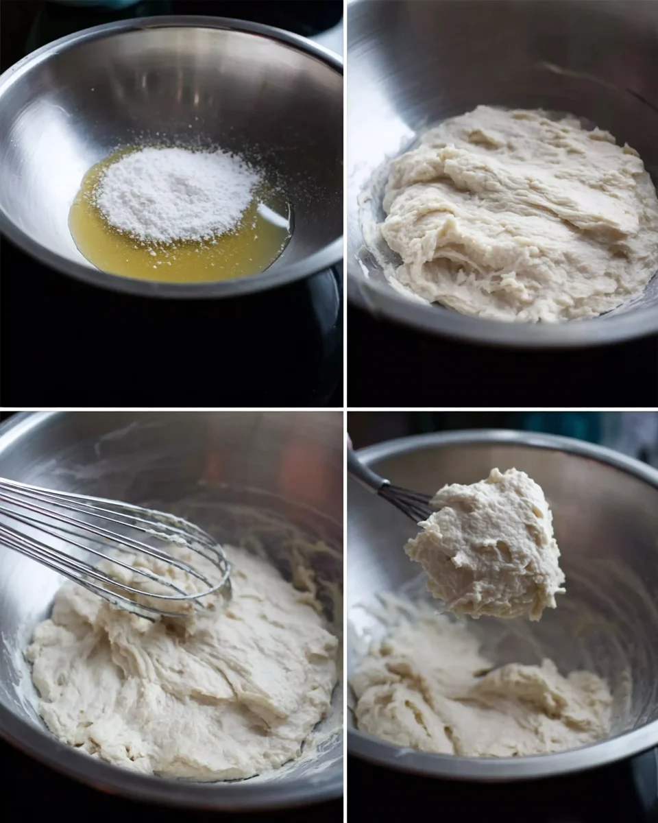 __opt__aboutcom__coeus__resources__content_migration__serious_eats__seriouseats.com__images__2016__11__20161103-hard-dinner-rolls-vicky-wasik-collage-1-a069132f36fa453e8164ba6f22b6e505.jpg A collage of making the yukone: whisking flour and water and cooking until combined and transferring the mixture to cool on a plate.