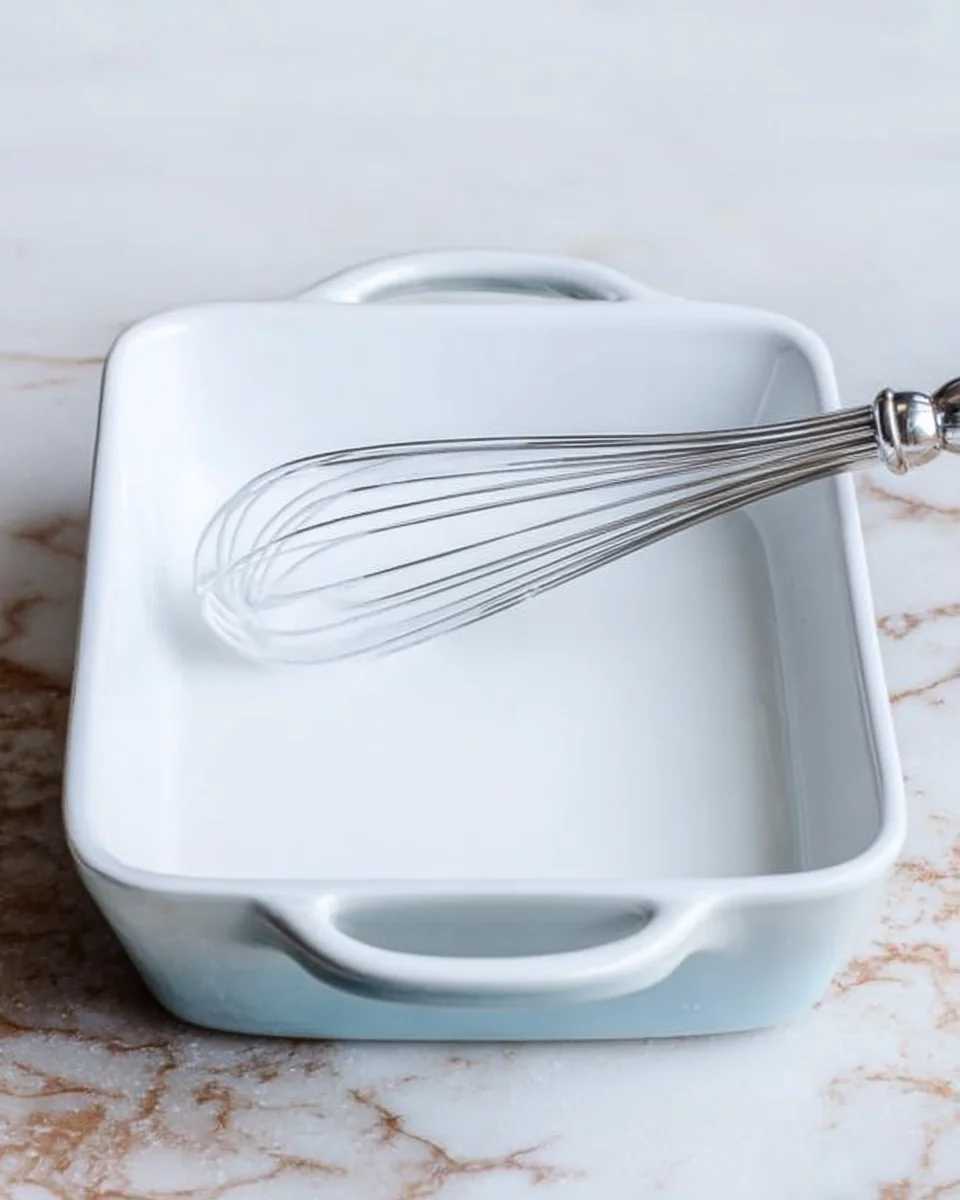 whisking the baking soda solution