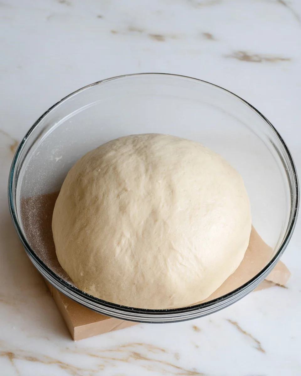 pretzel dough after rise.