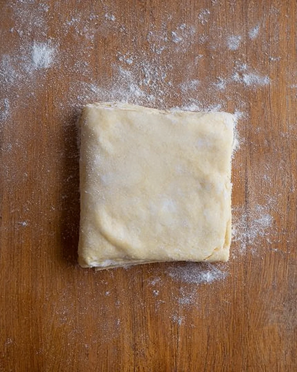 Dough folded, chilled and ready to use.