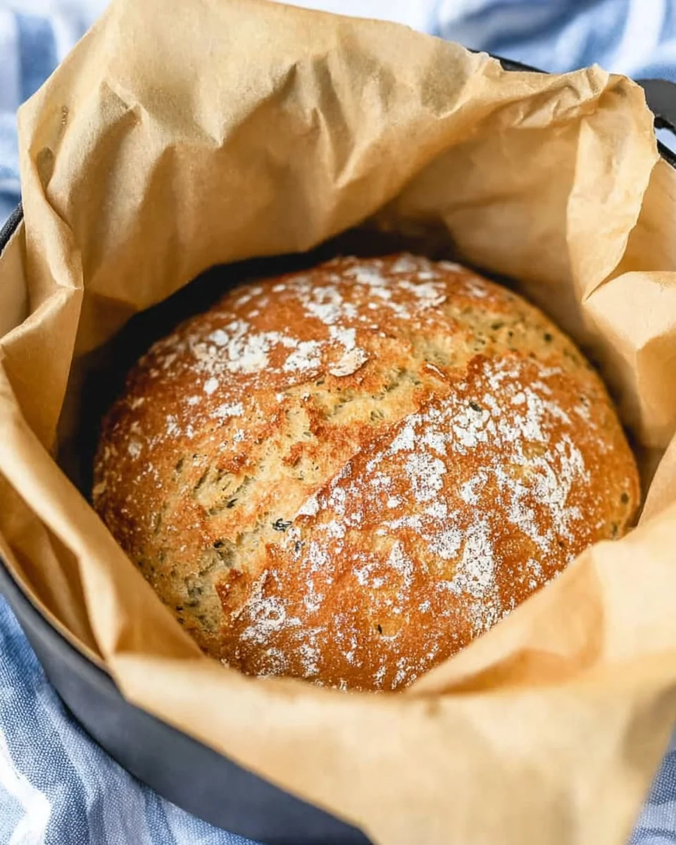 No Knead Rosemary Sea Salt Bread