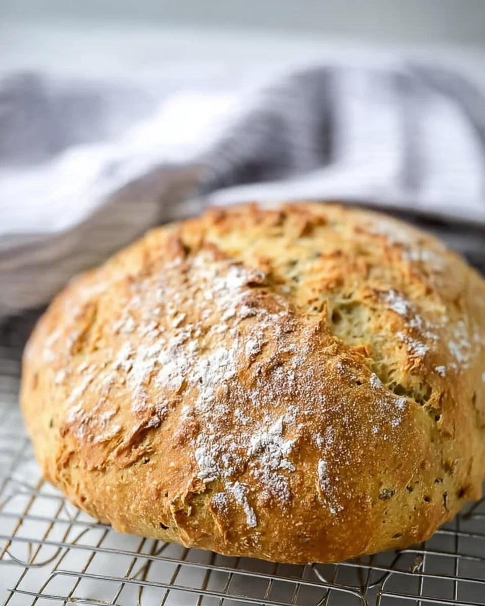 No Knead Rosemary Sea Salt Bread