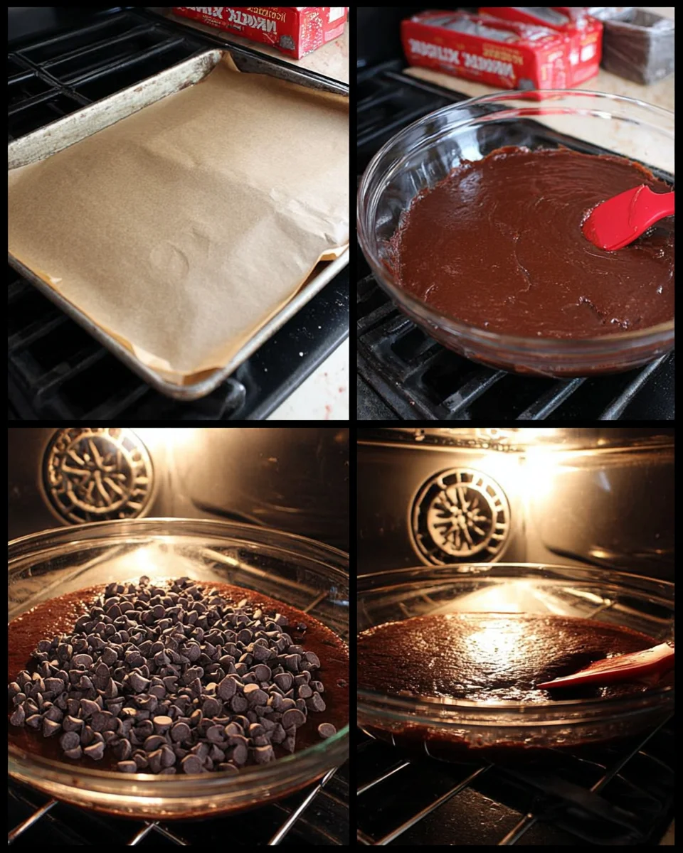 steps for making brownies