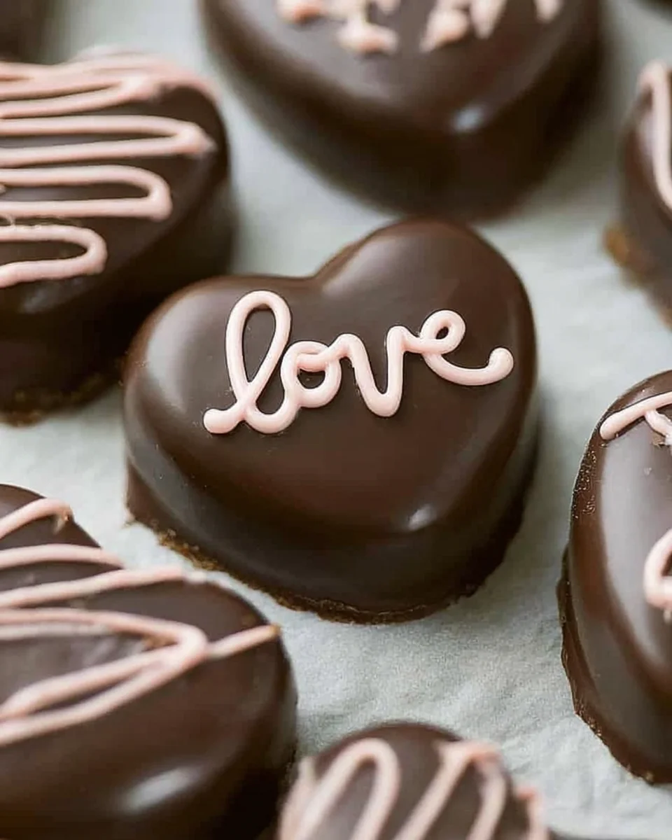 A bunch of Cookie Dough Valentines Hearts.