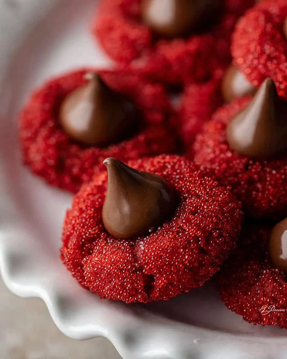 Hershey's Red Velvet Blossoms Cookies