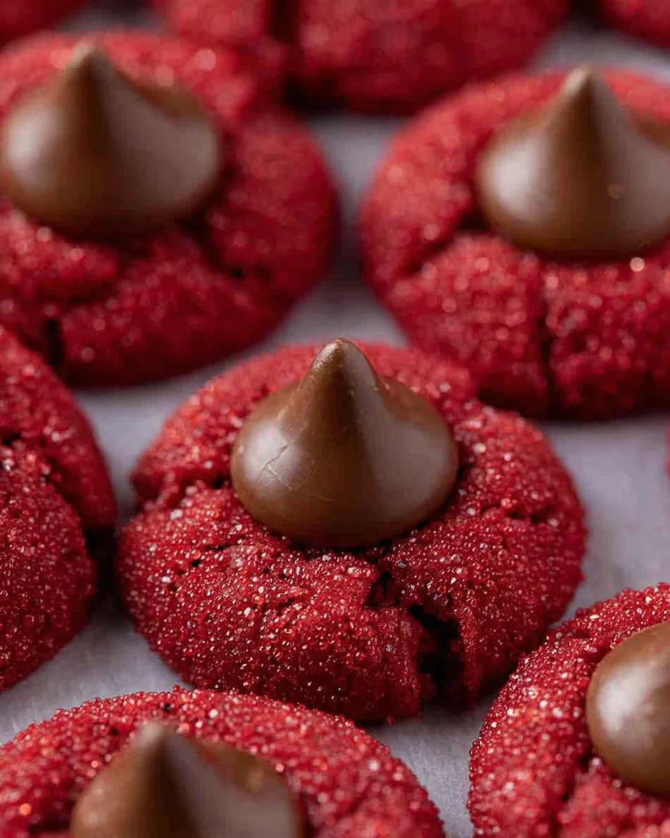 Close up of Hershey's red velvet blossom