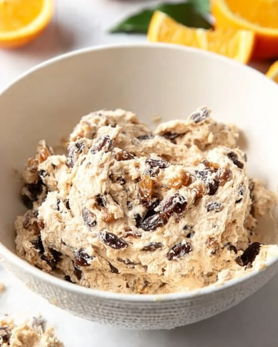 Dried Fruit Bread dough mixed in a bowl.