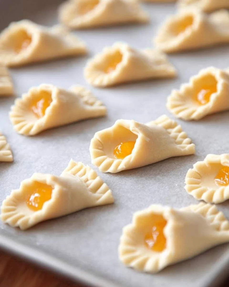 Unbaked cookies on a cookie sheet