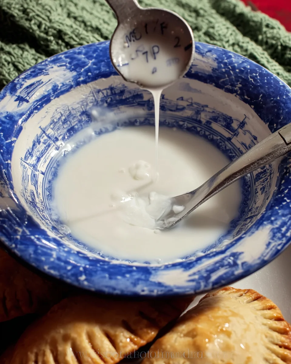 Frosting for a Valentine's Day Apple Turnover