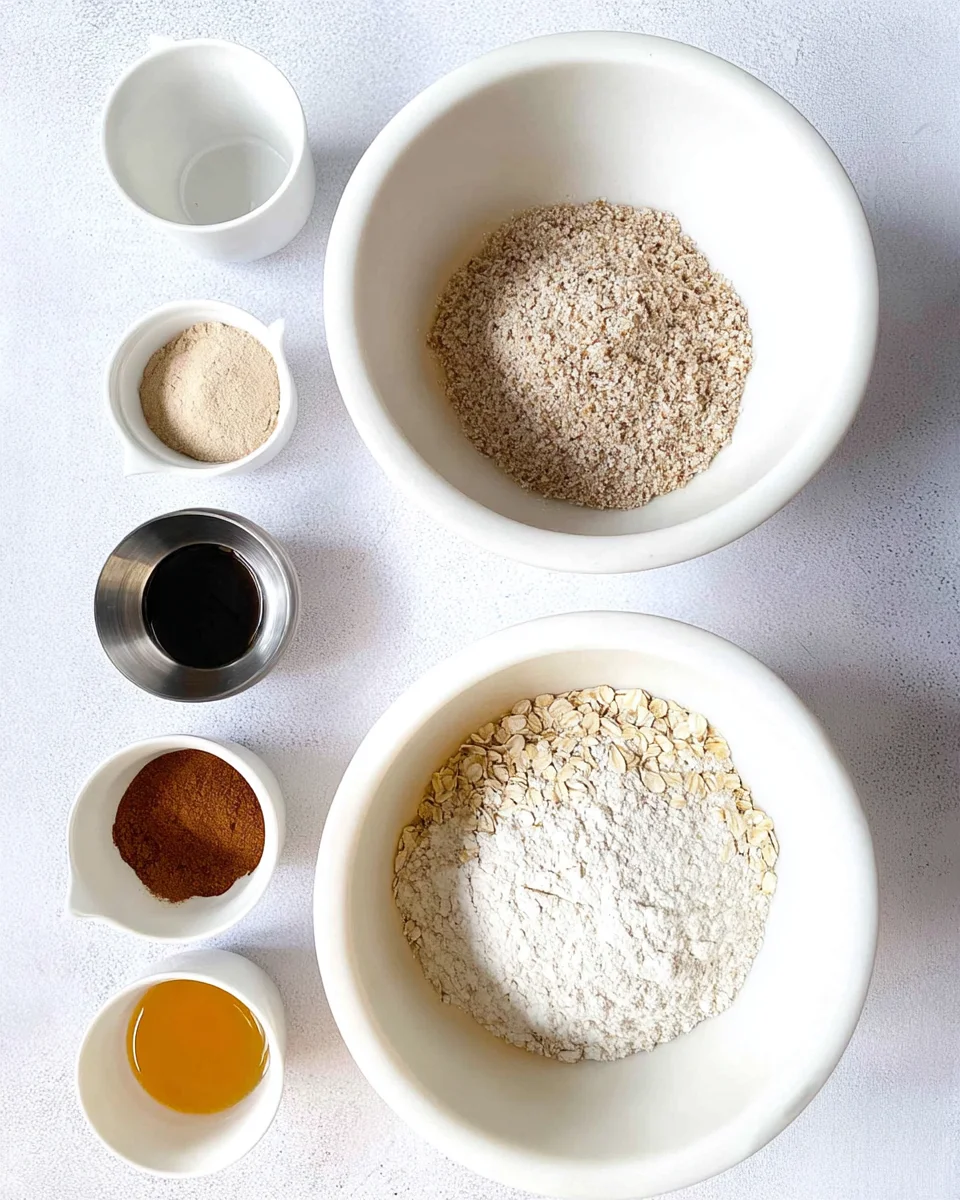 Ingredients to make outback steakhouse bread in bowls. 