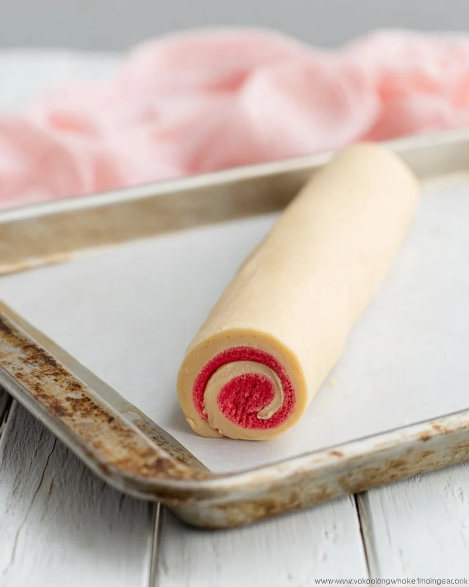 Roll the dough together for Valentine's Day Swirl Cookies