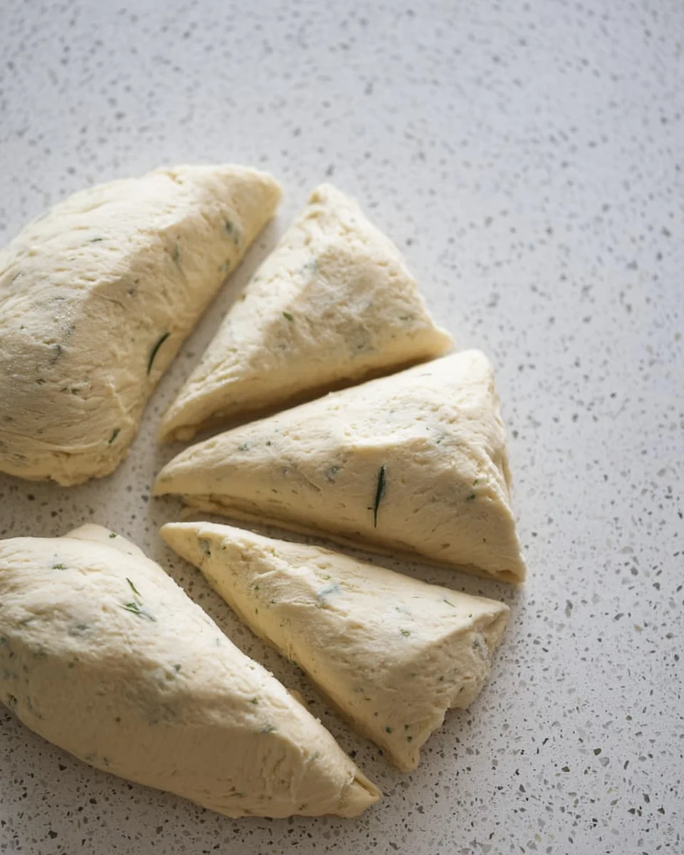 Sourdough-Discard-Garlic-Pull-Apart-Bread-Divide.jpg Dough divided into 12 equal pieces.