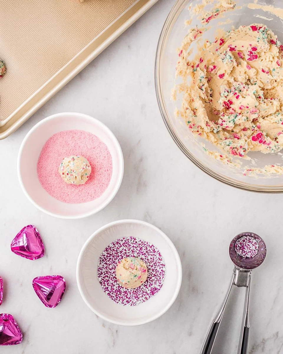 step 2 strawberry kiss cookies