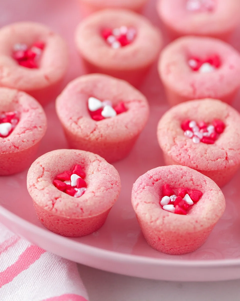 Valentines Cookie Cups with hershey kiss