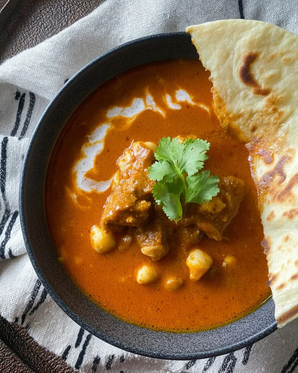 butter chicken with naan