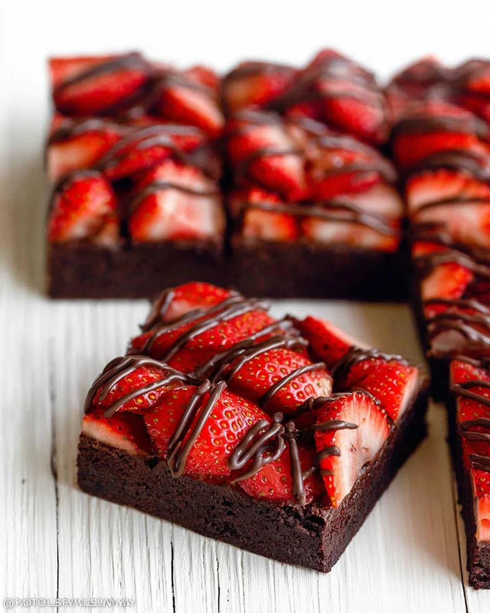 chocolate-strawberry-brownies.jpg The corner piece of Chocolate-Covered Strawberry Brownies