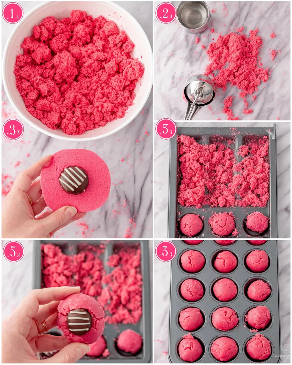 collage valentine's cookie cups