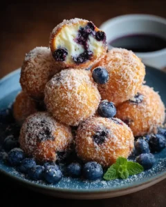 Air Fryer Blueberry Cottage Cheese Donut Holes First Image