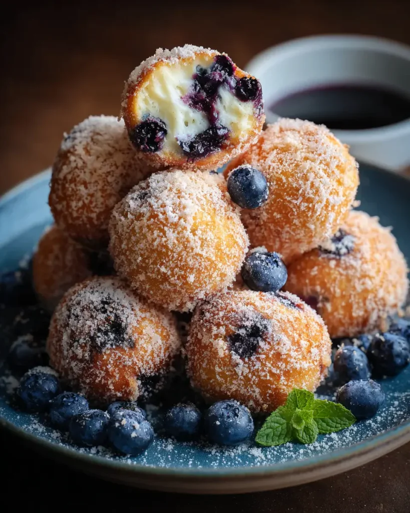 Air Fryer Blueberry Cottage Cheese Donut Holes First Image