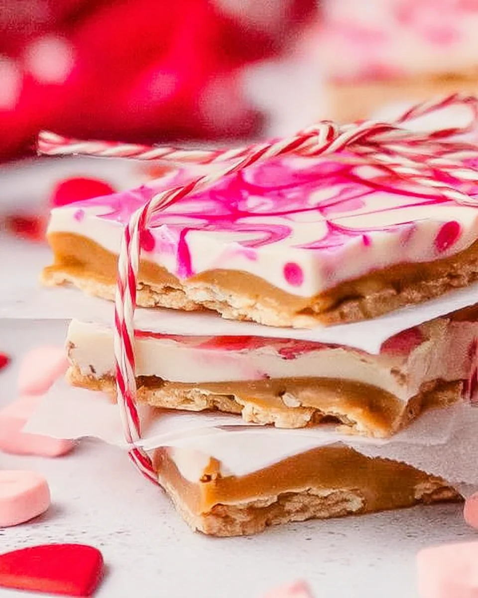 valentine's day crack packaged to gift in wax paper and baker's twine