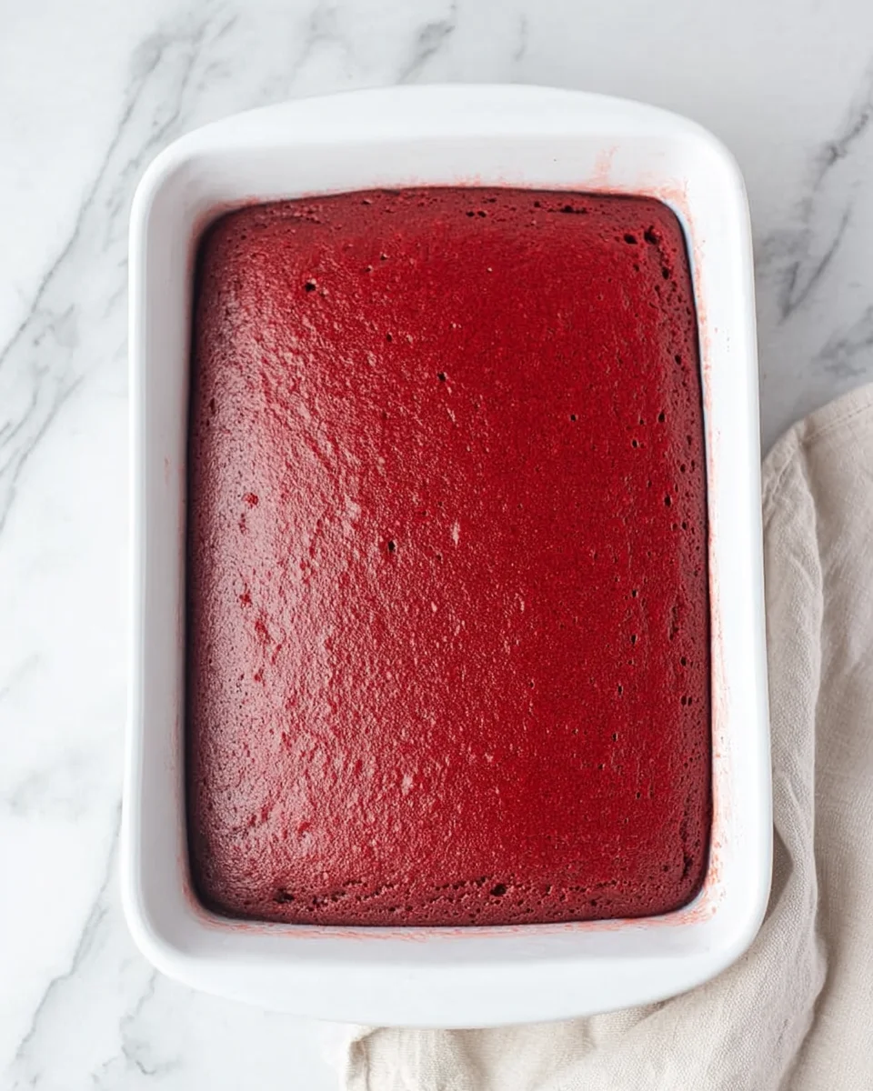 red-velvet-truffles-step2-660x990.jpg baked red velvet cake in a 9x13 inch baking pan