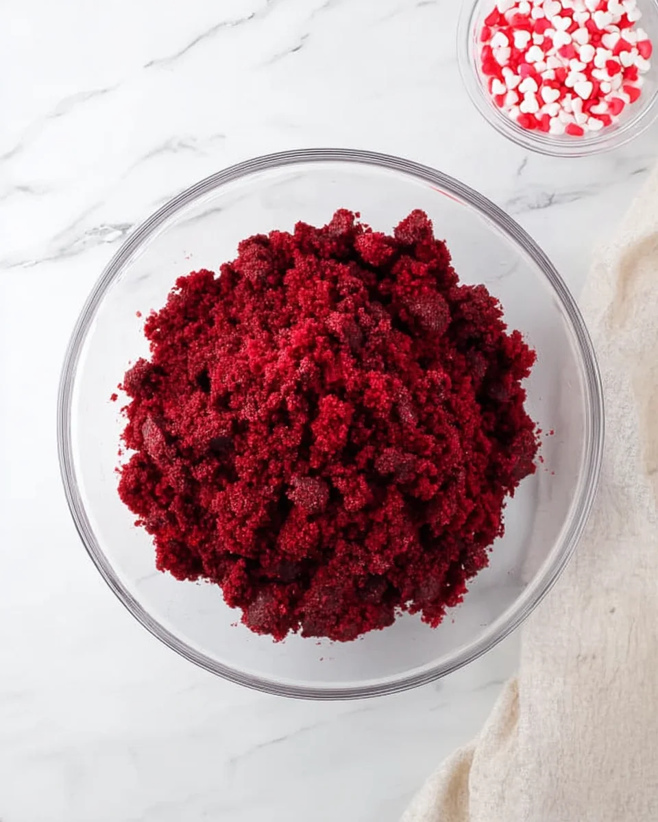 red-velvet-truffles-step4-660x990.jpg red velvet cake crumbs in glass bowl