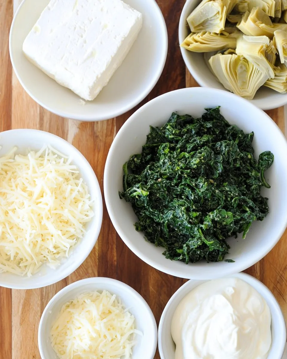 spinachartichokedipingred.jpg ingredients for spinach artichoke dip