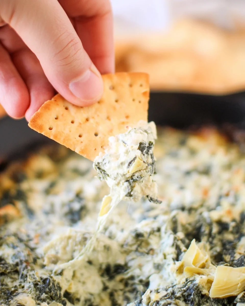 spinachartichokeip-5.jpg hot spinach artichoke dip - baked